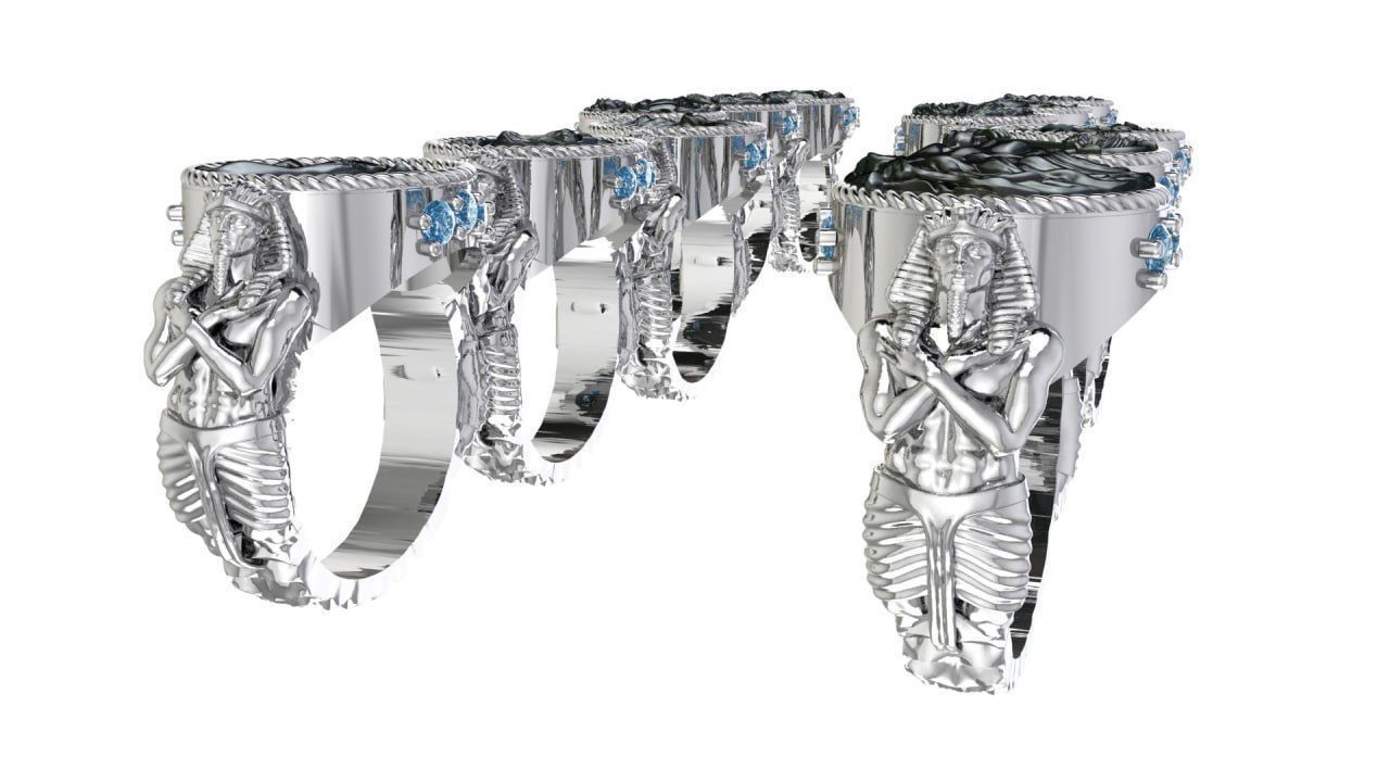 Zodiac Symbols theme 1 ring 3D print model_2