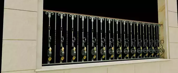 Wrought iron hand rail