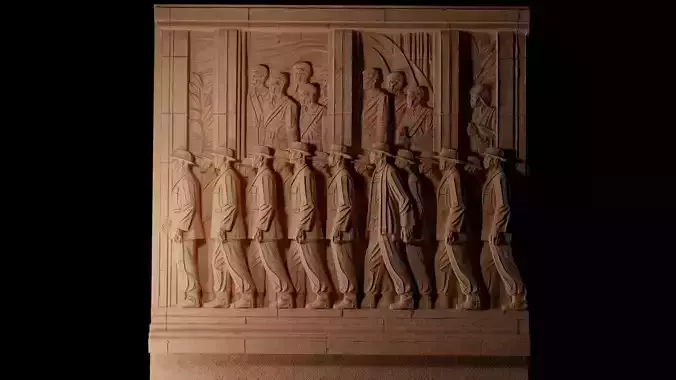 The Shadow People CNC 3d Print High Relief Sand Casting 3D print model The Shadow People CNC 3d Print High Relief Sand Casting 3D print model