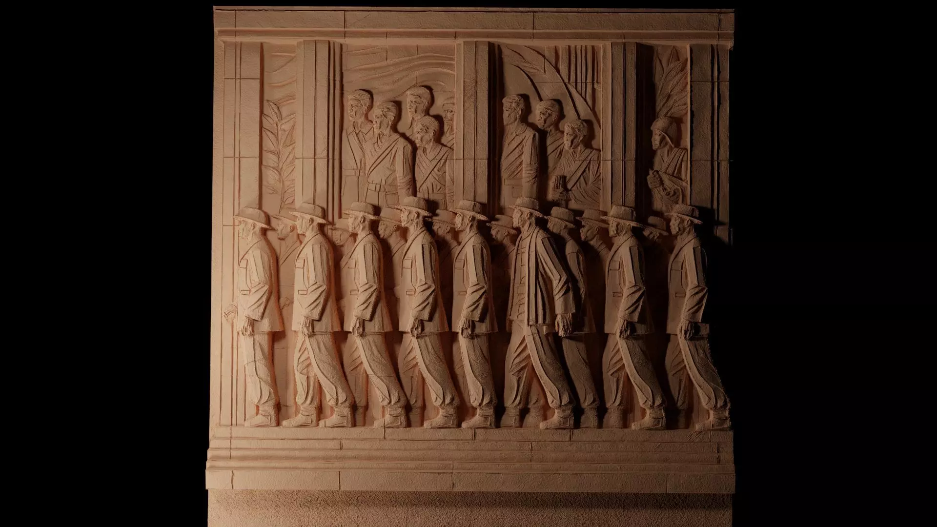 The Shadow People CNC 3d Print High Relief Sand Casting 3D print model_0