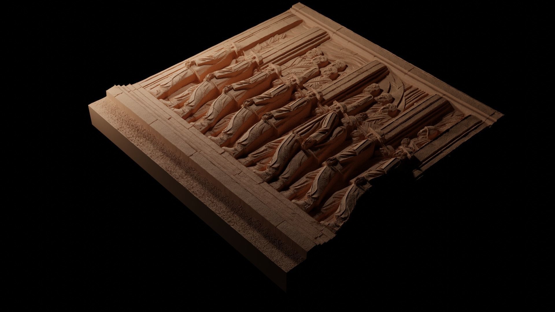 The Shadow People CNC 3d Print High Relief Sand Casting 3D print model_1