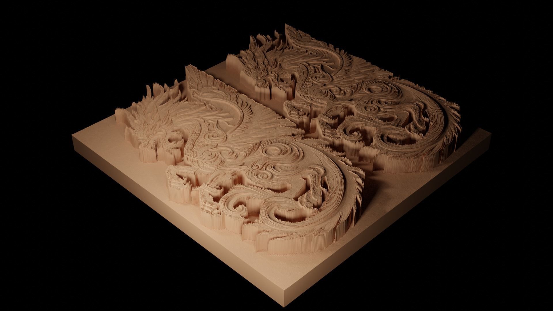 The Pope Lick Monster CNC 3d Print High Relief Sand Casting 3D print model_2