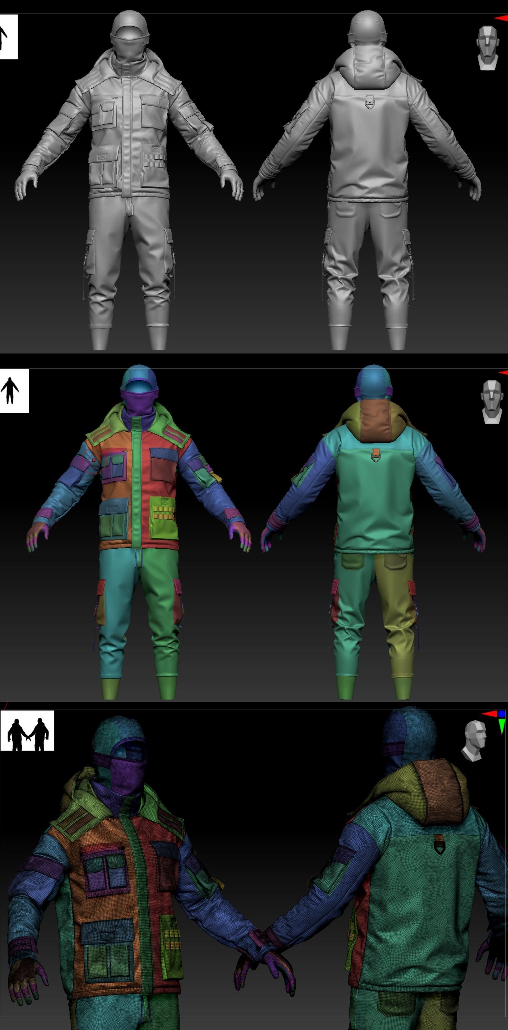 Tactical Uniform for men 3D model_6