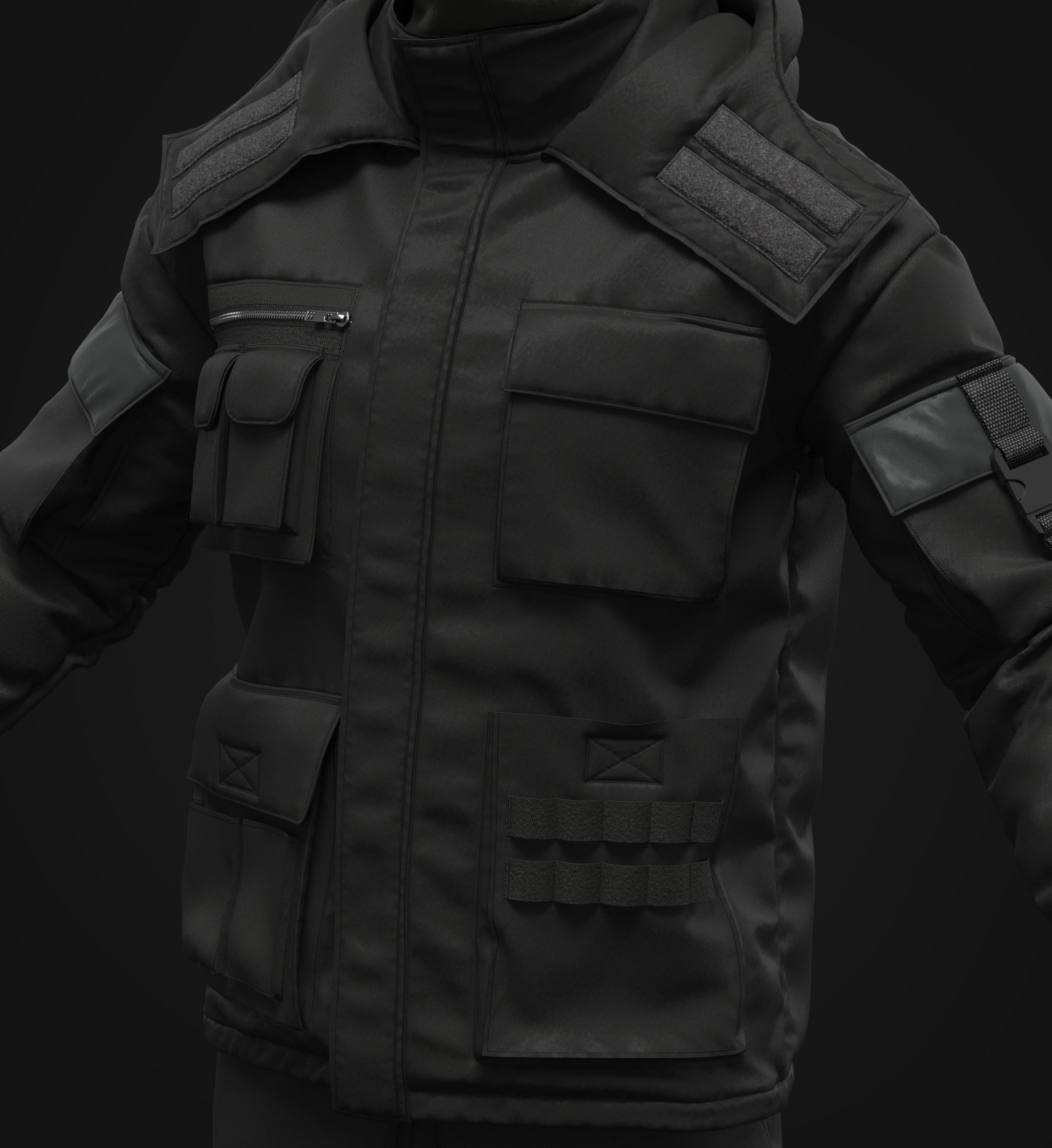 Tactical Uniform for men 3D model_9