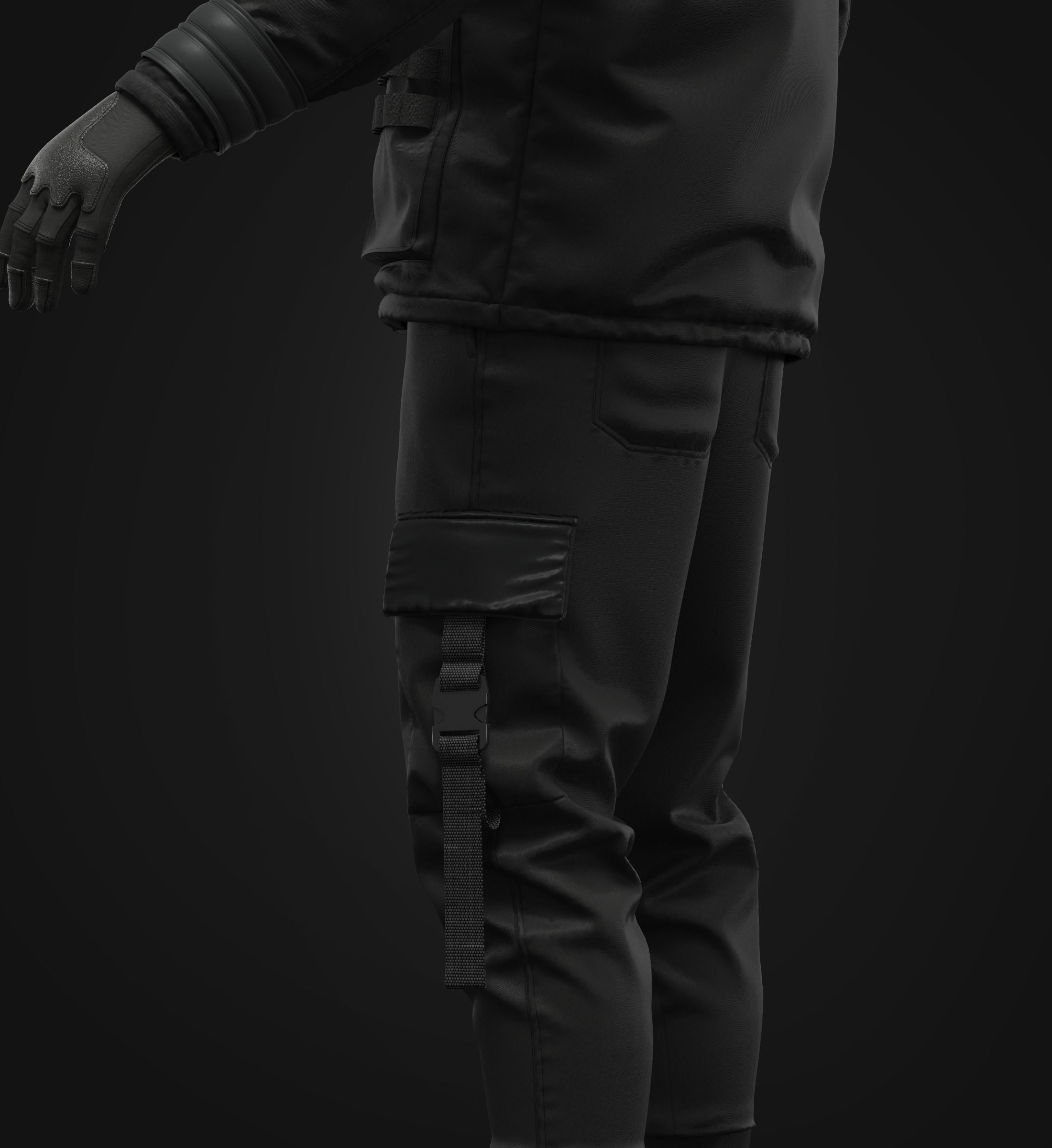 Tactical Uniform for men 3D model_12