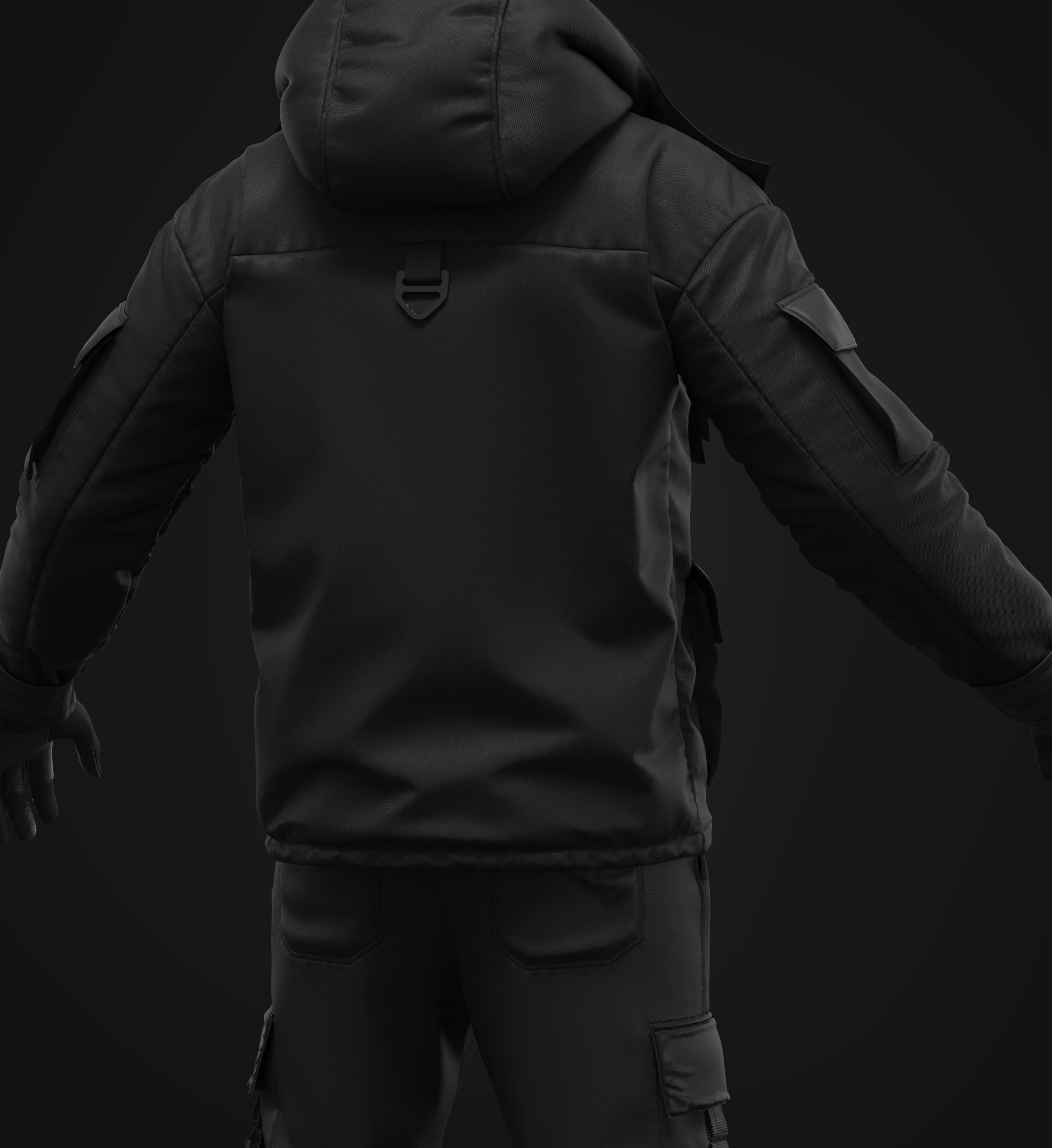 Tactical Uniform for men 3D model_8