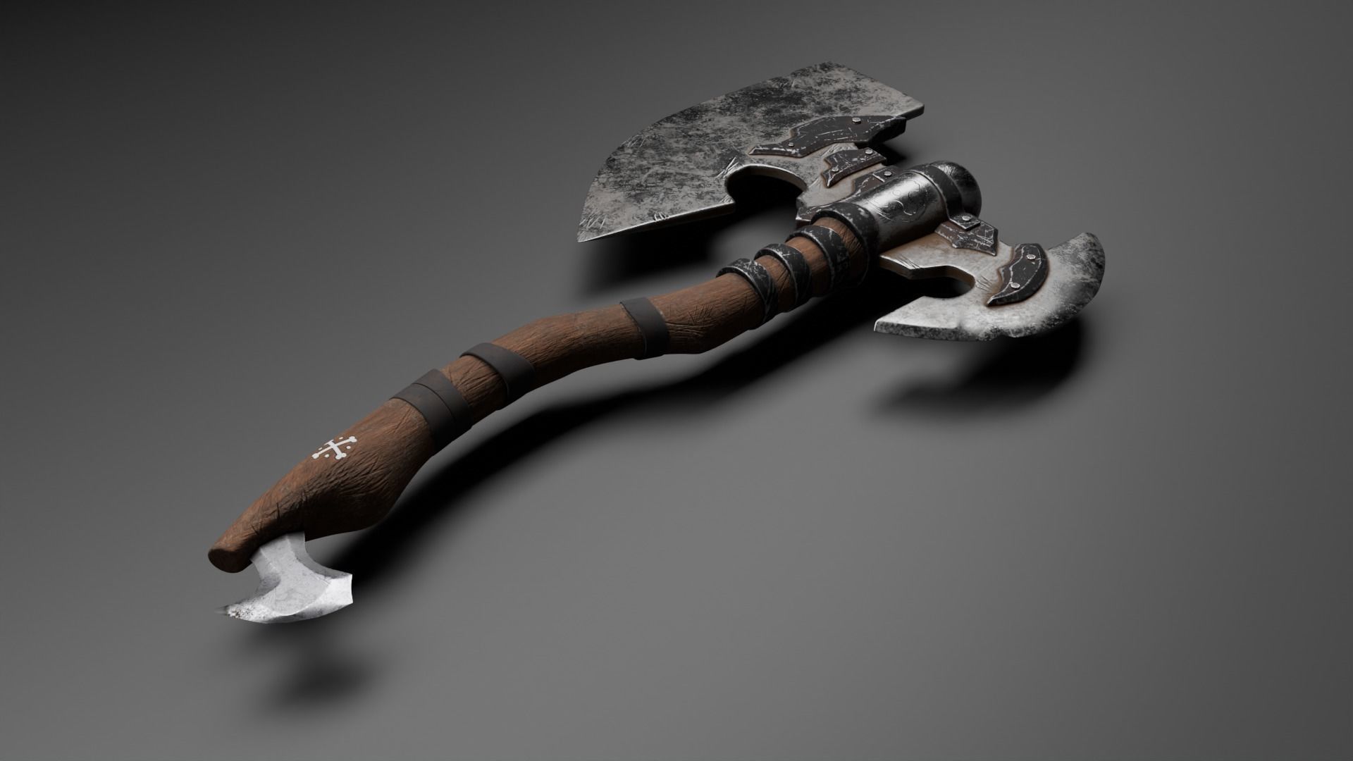  Fantasy Axe 3D model_4