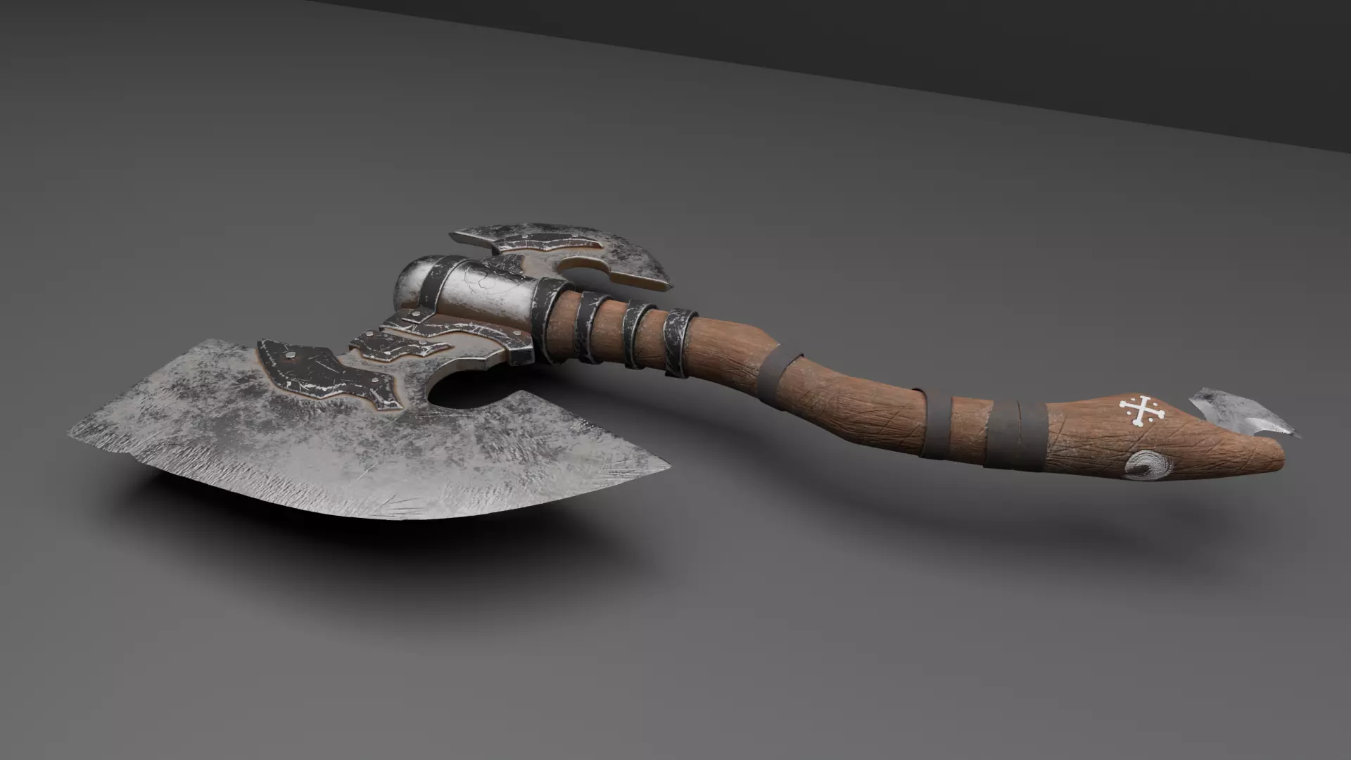  Fantasy Axe 3D model_0