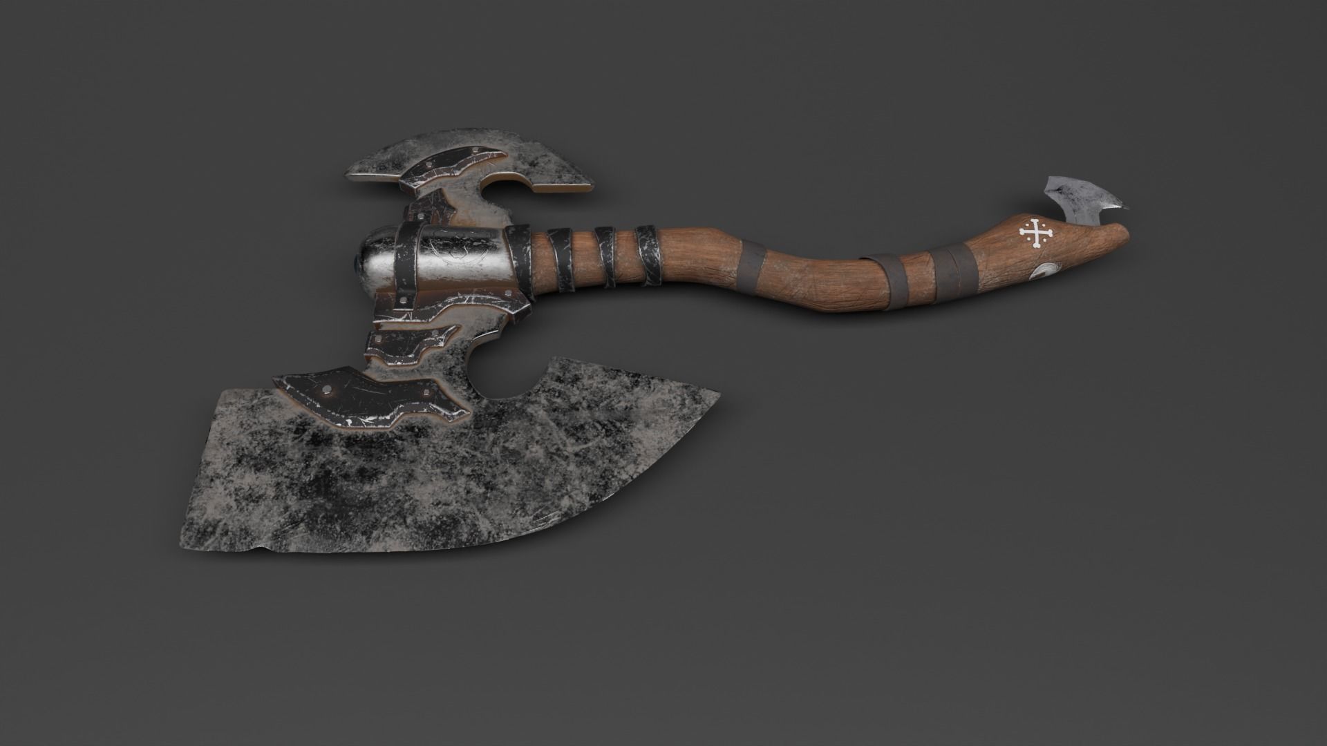  Fantasy Axe 3D model_2