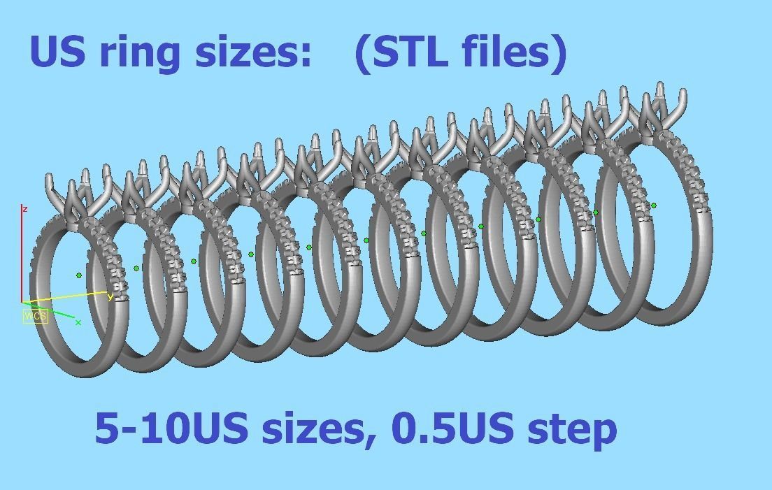 4 prong Solitaire Engagement Ring Collection Round Oval Gems  _8