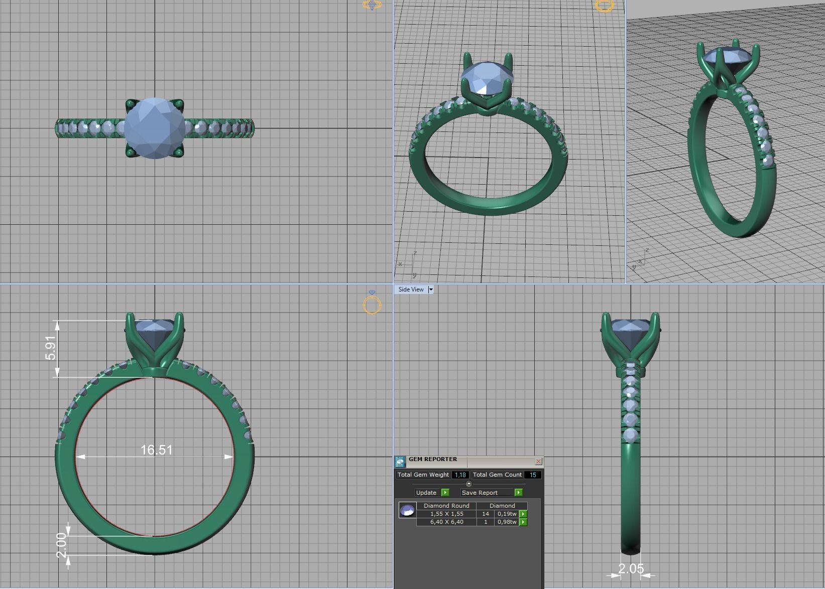 4 prong Solitaire Engagement Ring Collection Round Oval Gems  _7