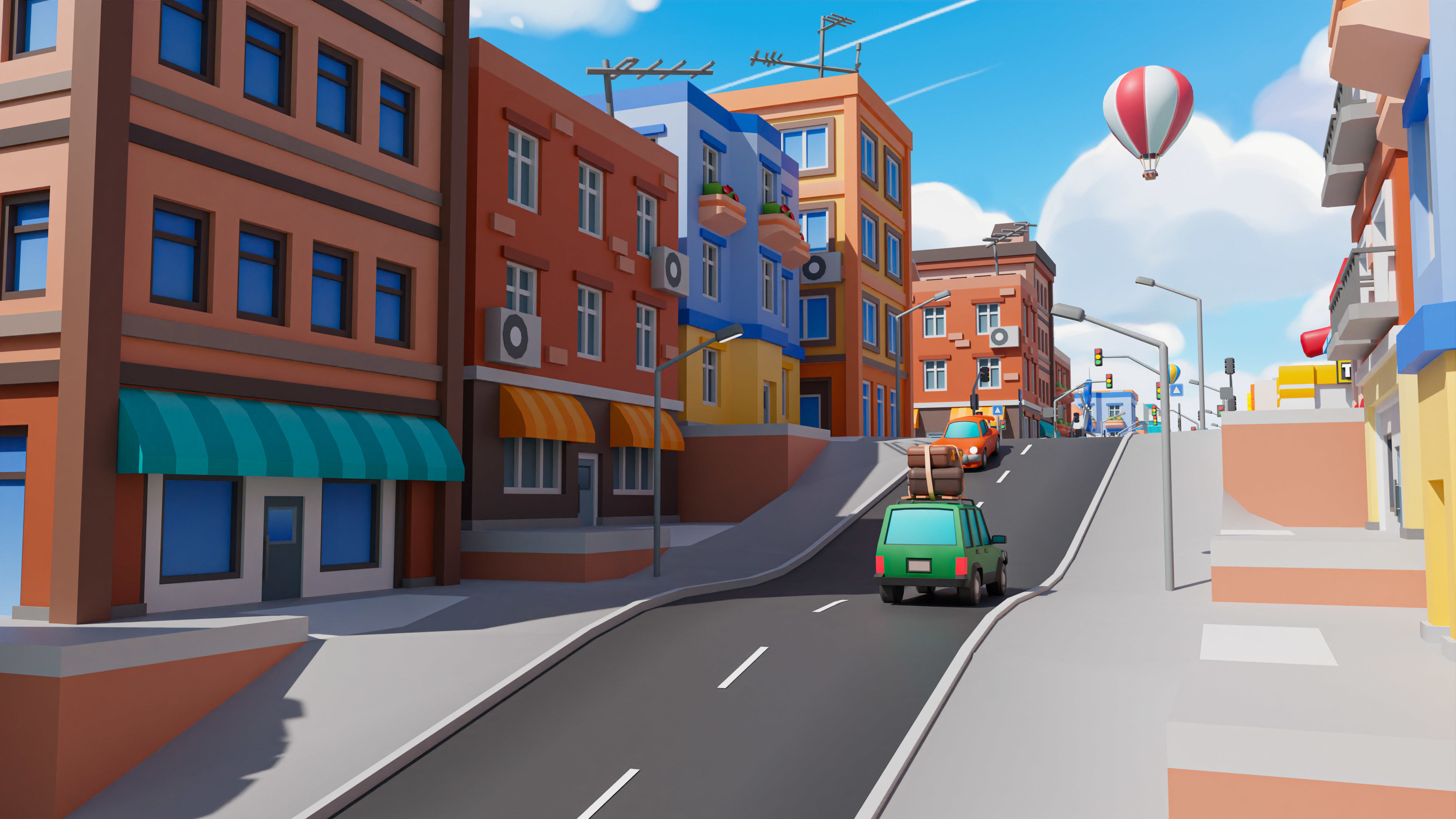 Megacity Low-poly 3D model_17