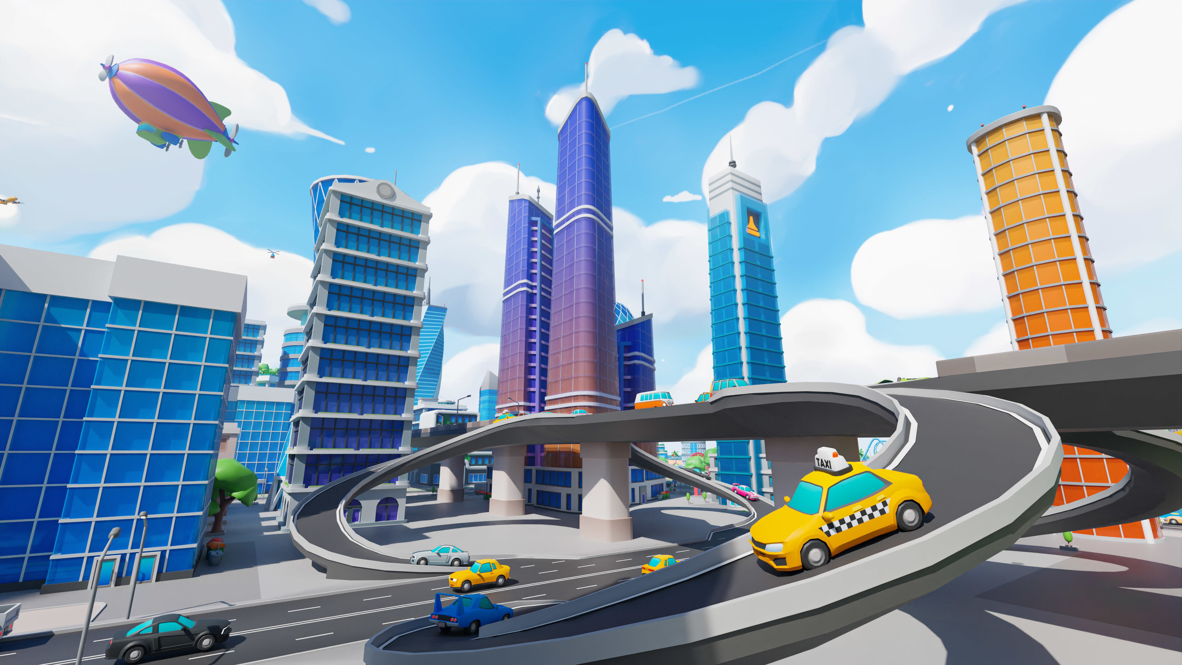 Megacity Low-poly 3D model_11