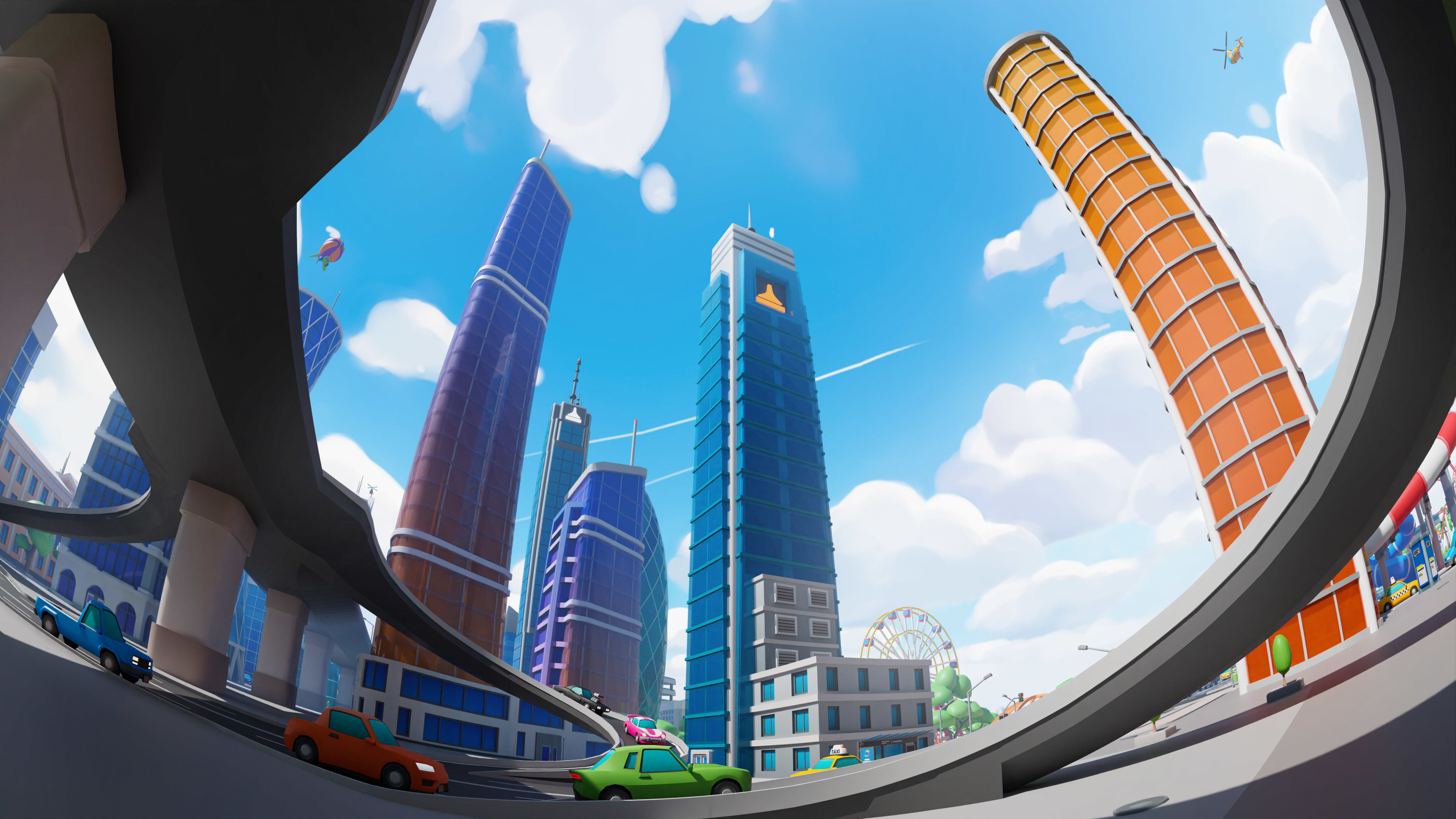 Megacity Low-poly 3D model_41