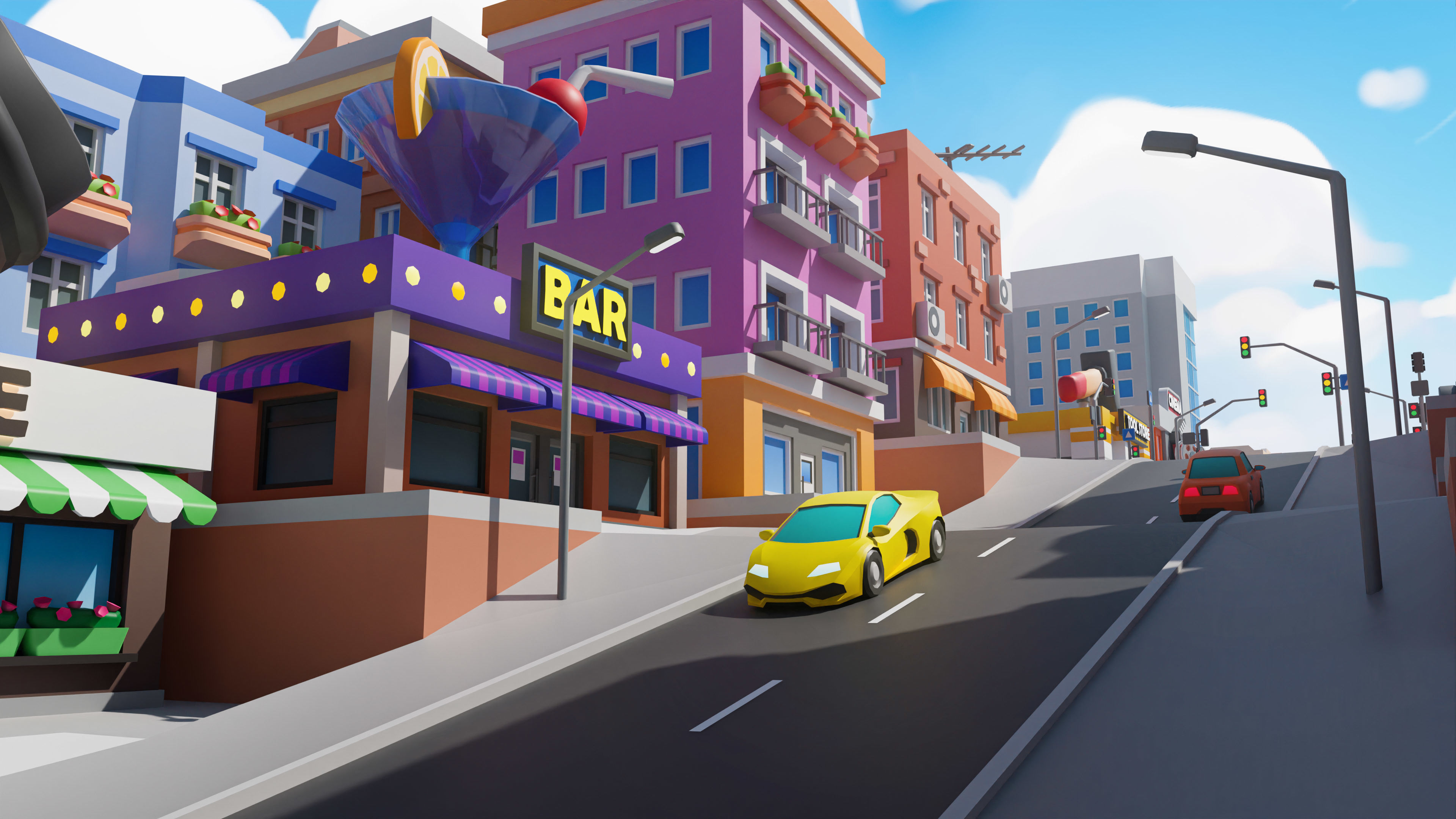 Megacity Low-poly 3D model_40