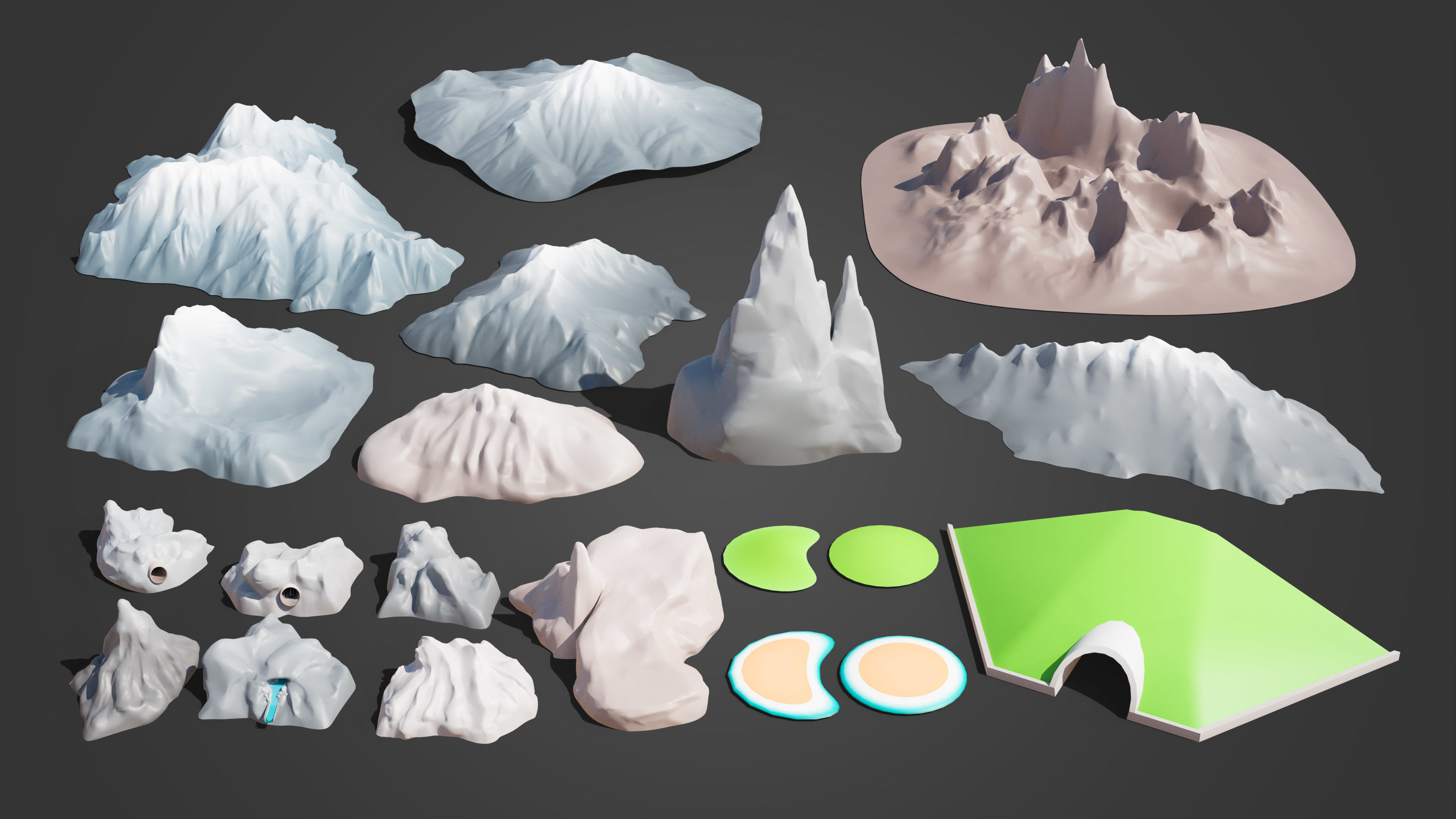 Megacity Low-poly 3D model_61