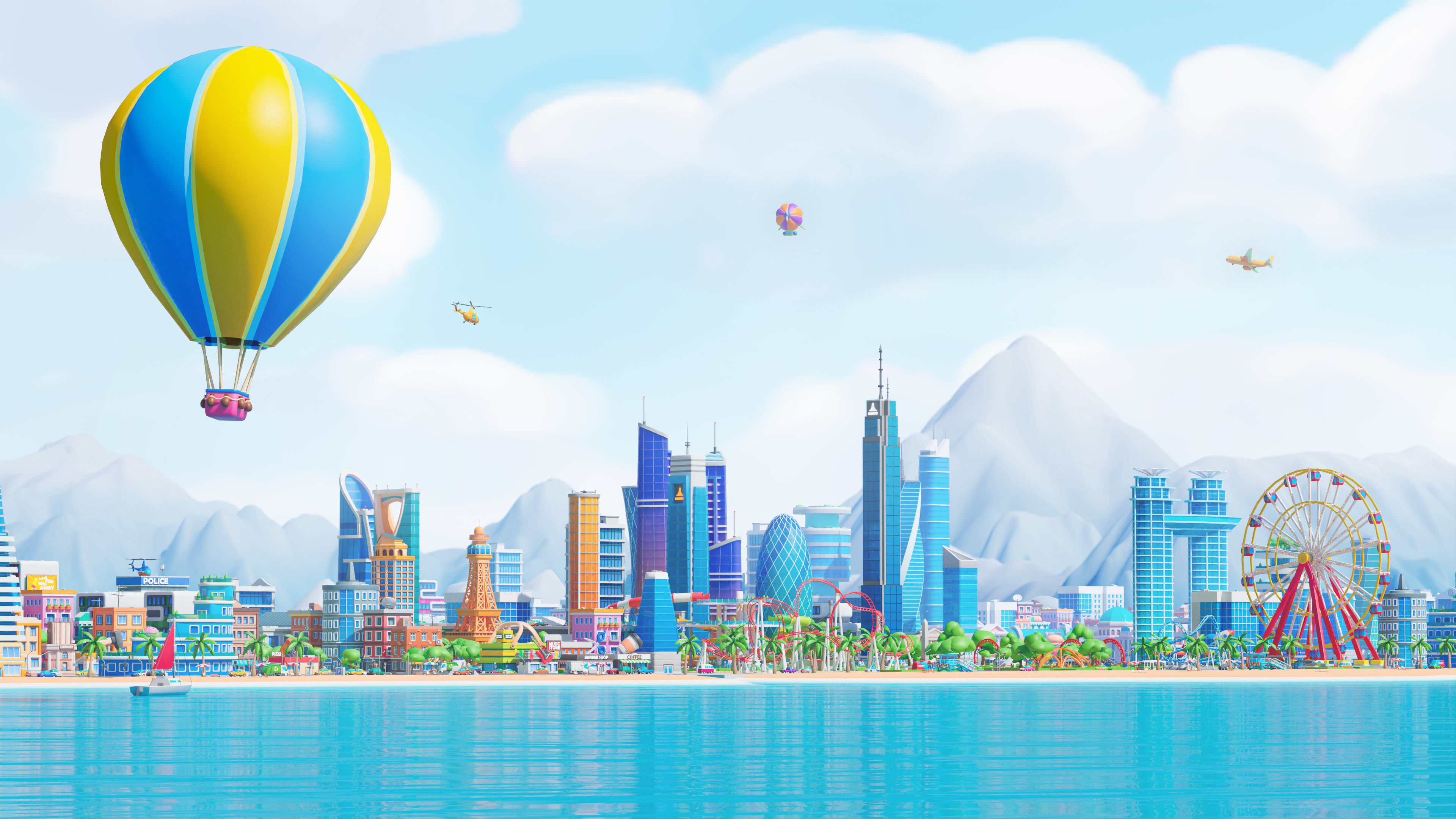 Megacity Low-poly 3D model_14