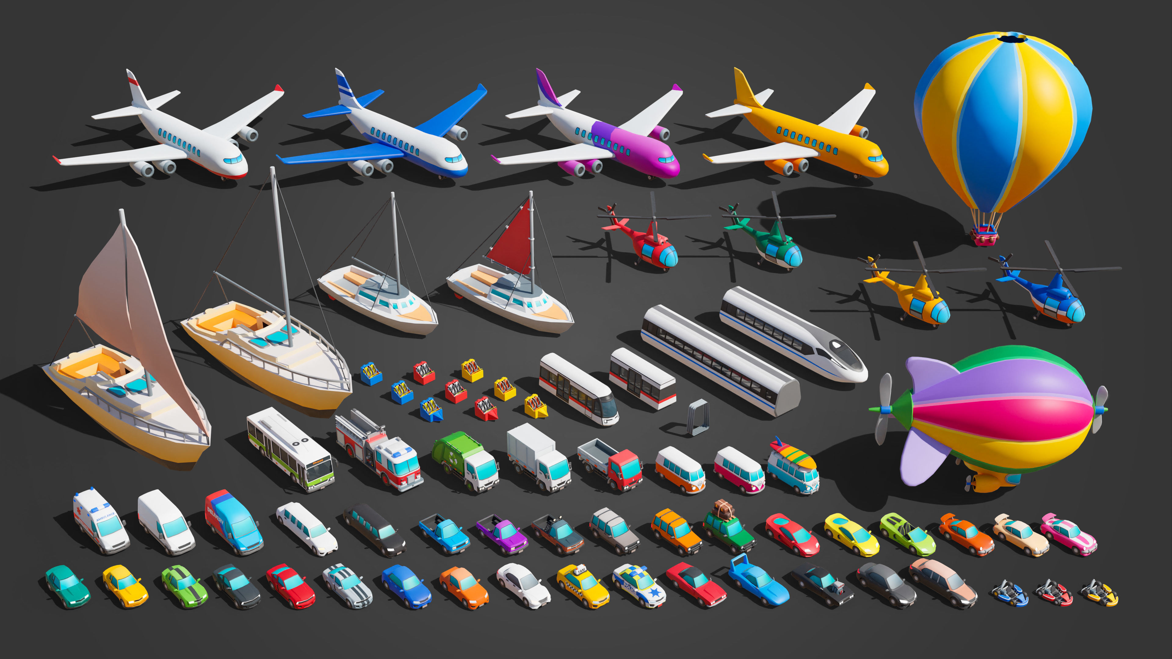 Megacity Low-poly 3D model_59