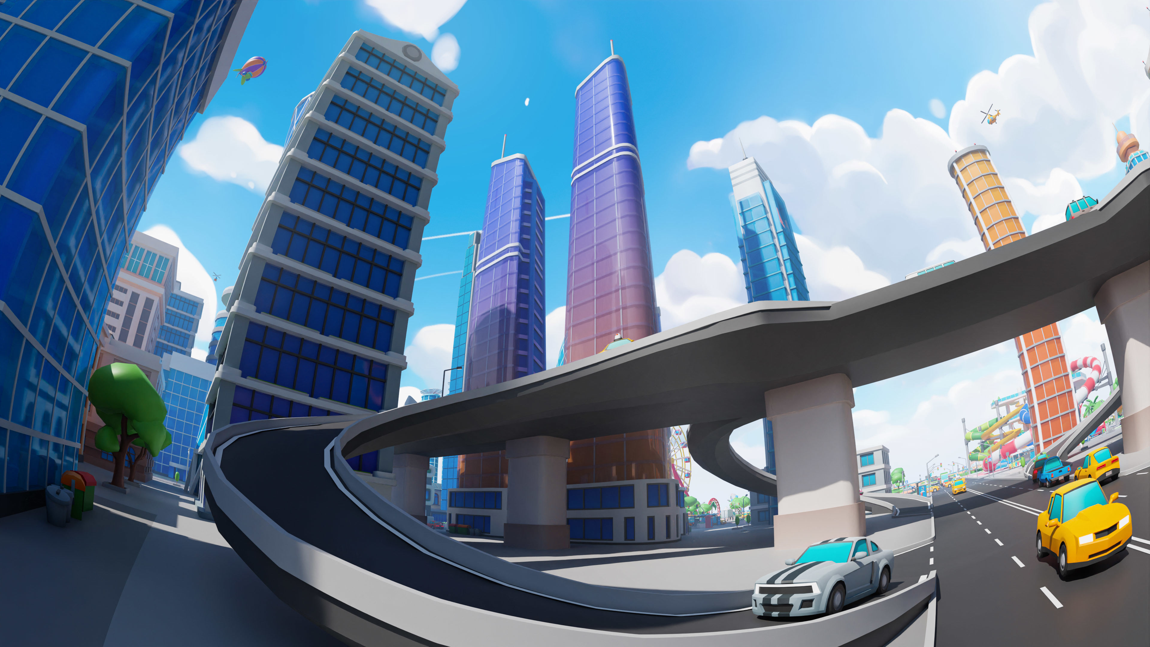 Megacity Low-poly 3D model_26