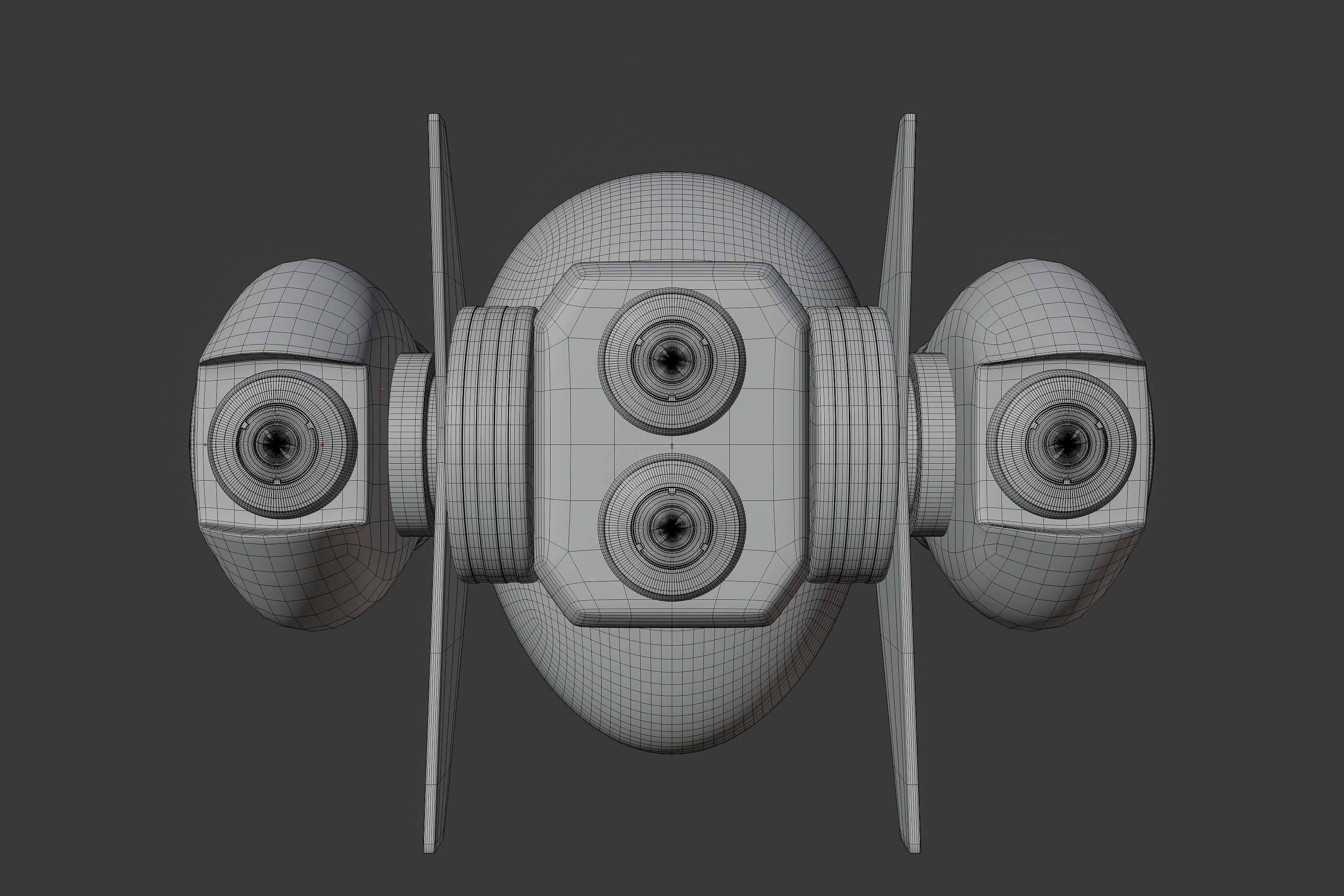 AI drone Low-poly 3D model_8