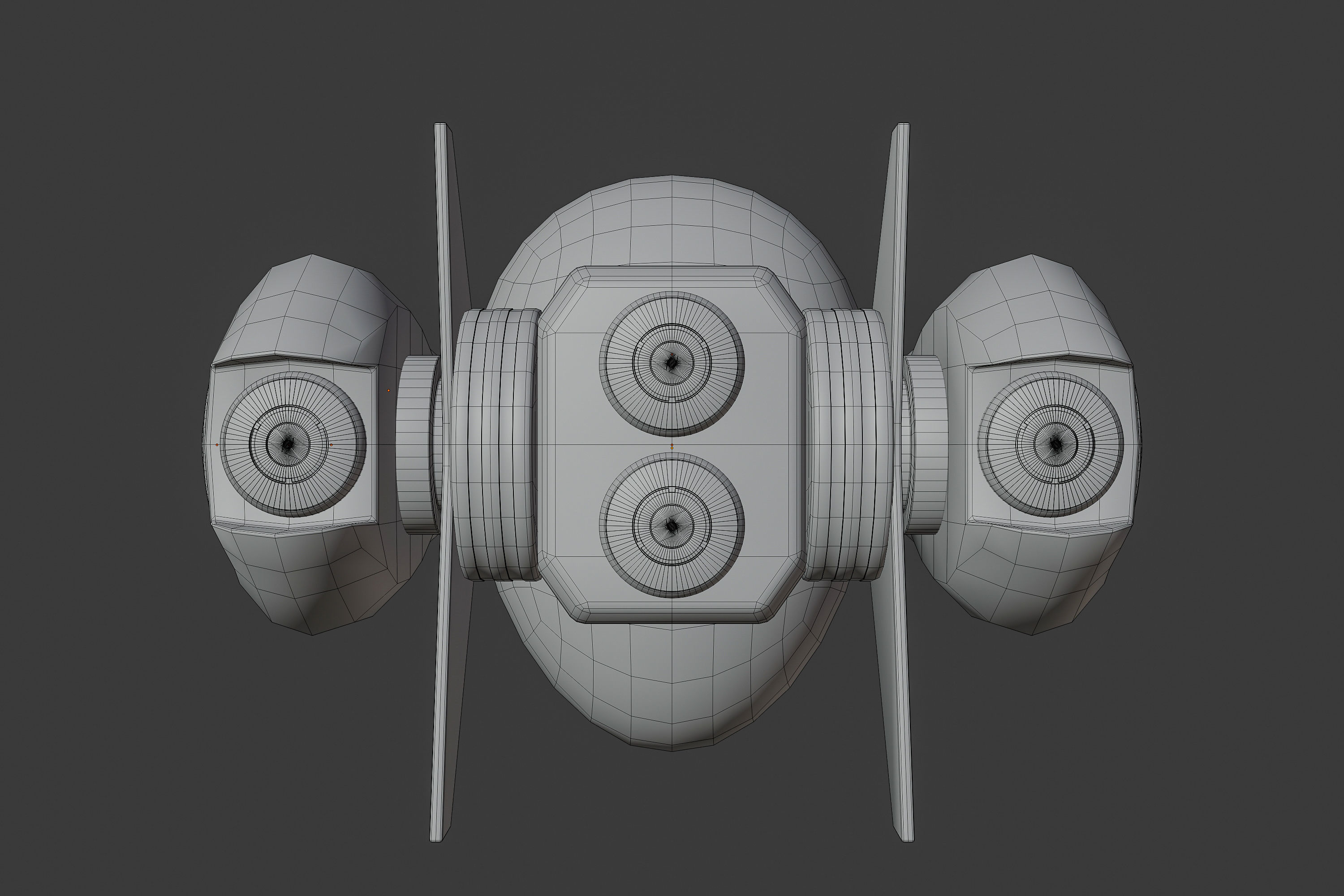 AI drone Low-poly 3D model_6