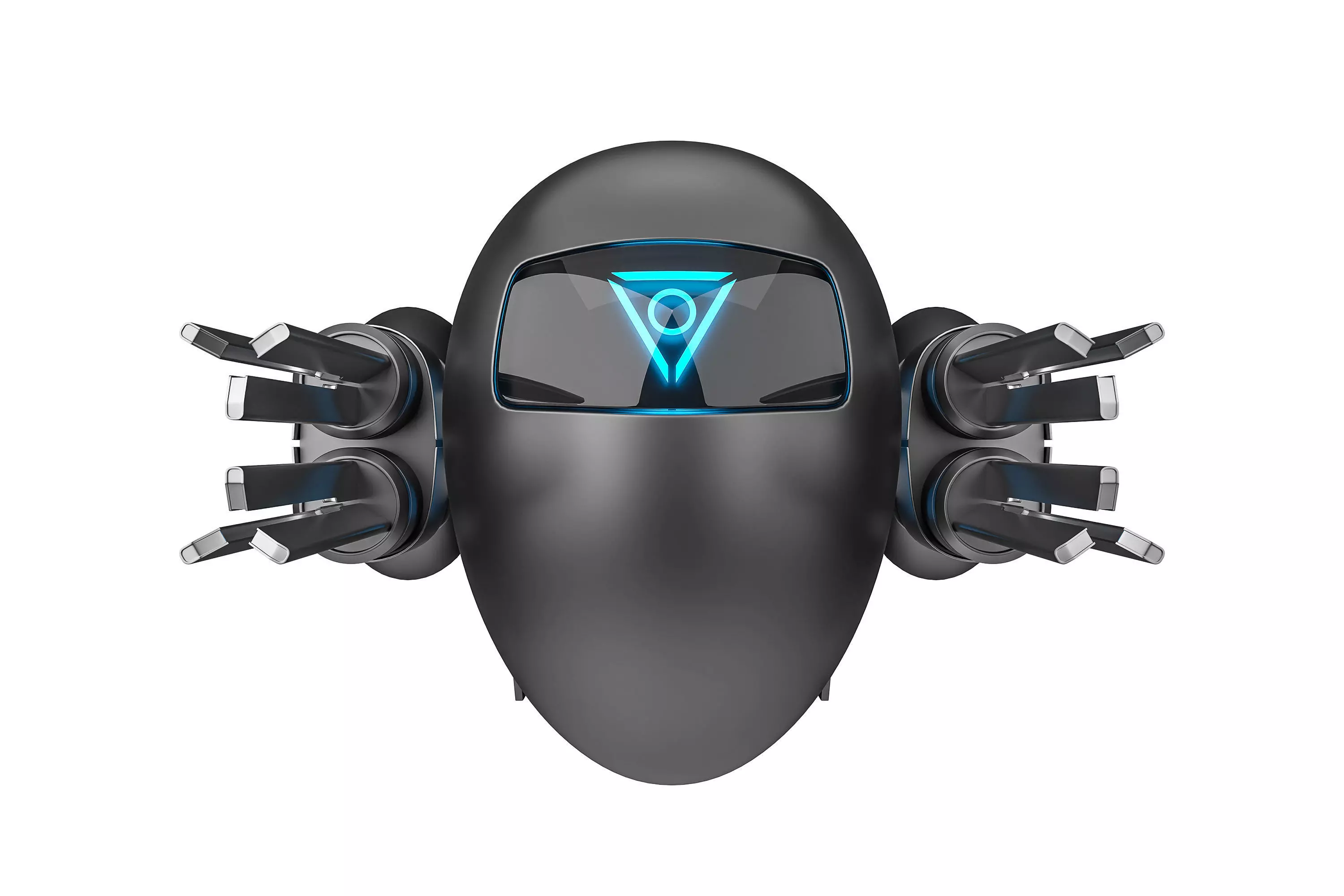 AI drone Low-poly 3D model_0