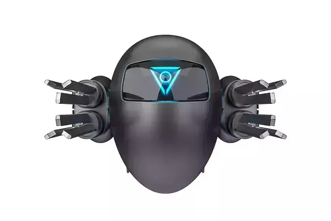 AI drone Low-poly 3D model