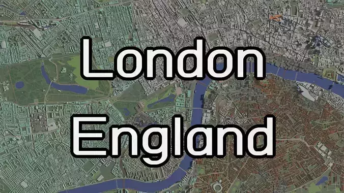 London England - city and urban 3D model