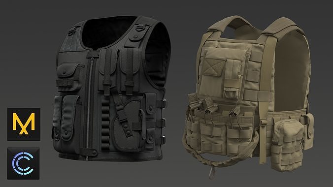 Military Vest Set 3D model