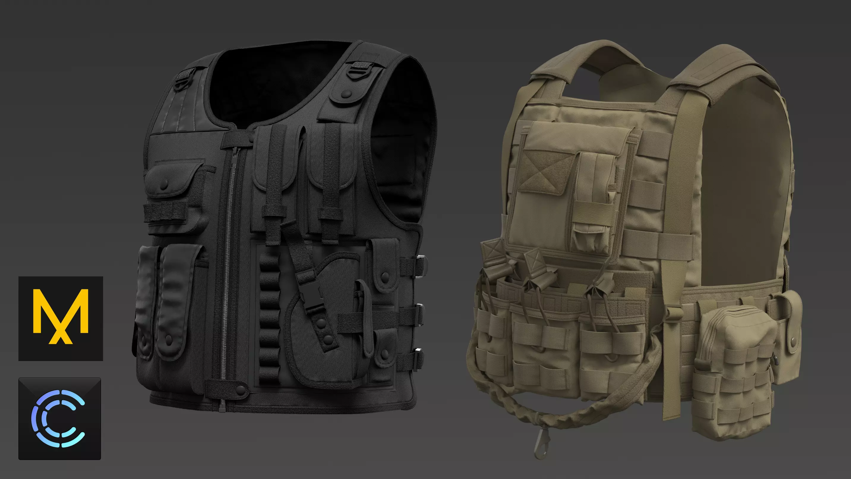 Military Vest Set 3D model