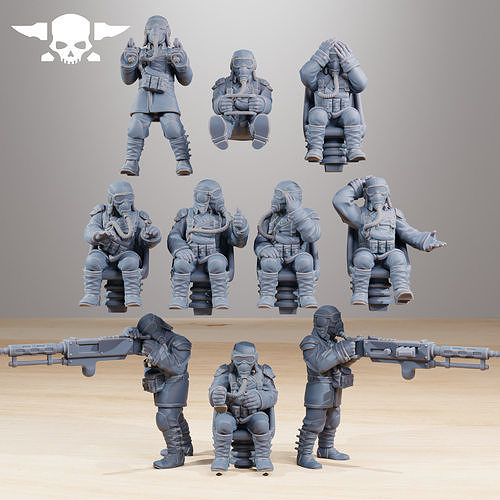 GrimGuard Bomber with Interior 3D print model 5