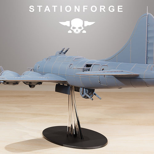 GrimGuard Bomber with Interior 3D print model 4