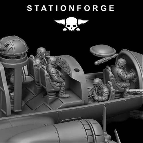 GrimGuard Bomber with Interior 3D print model 6