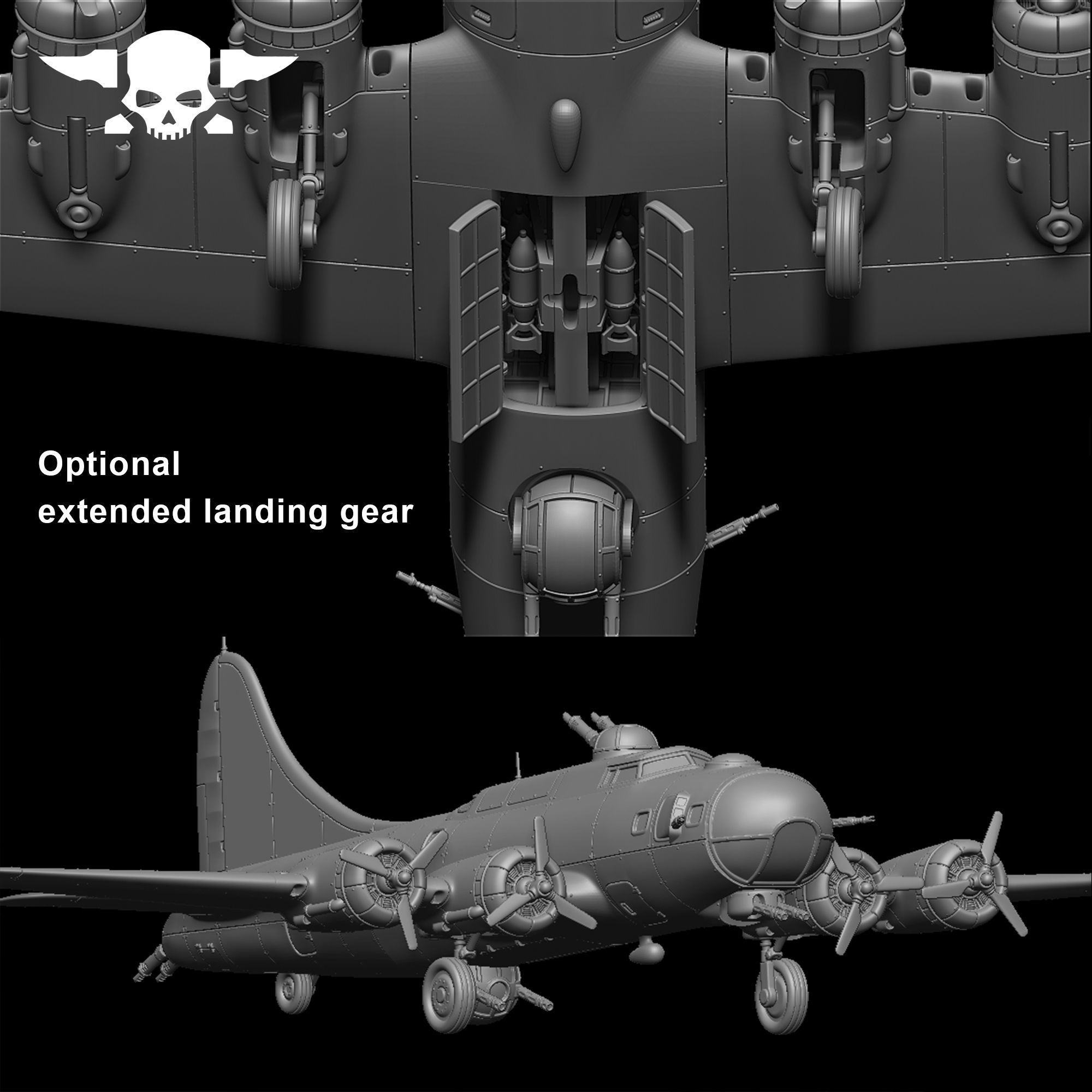 GrimGuard Bomber with Interior 3D print model_6