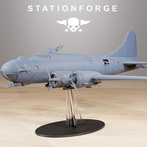 GrimGuard Bomber with Interior 3D print model 3