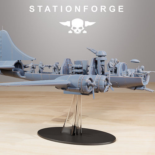 GrimGuard Bomber with Interior 3D print model 2