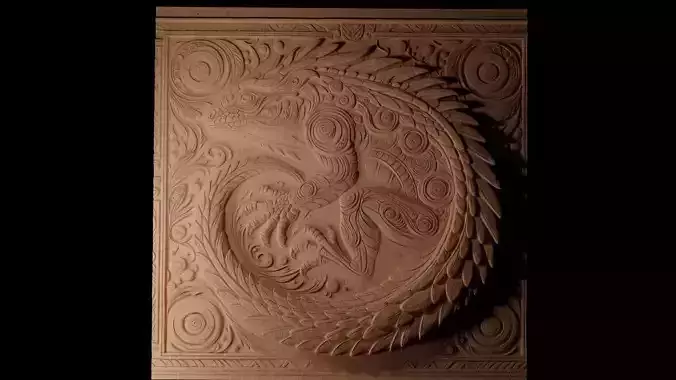 Lizard of Scape Ore Swamp CNC 3d Print High Relief Sand Casting