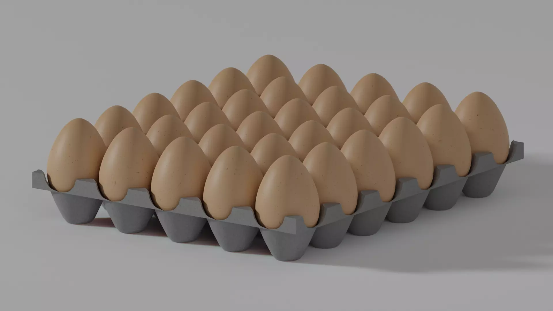 Eggs Carton Package  - 30 eggs 3D model_0
