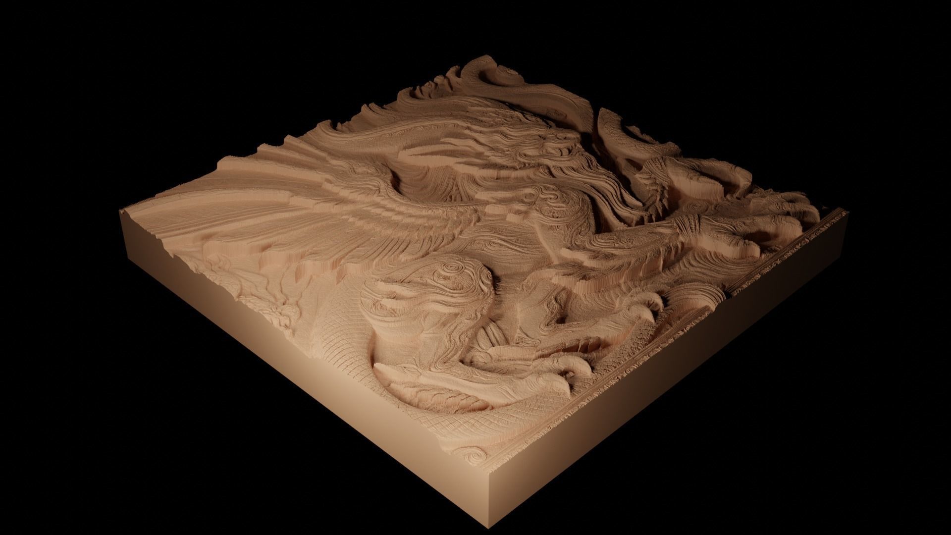 The Hopkinsville Goblins CNC 3d Print High Relief Sand Casting 3D print model_2