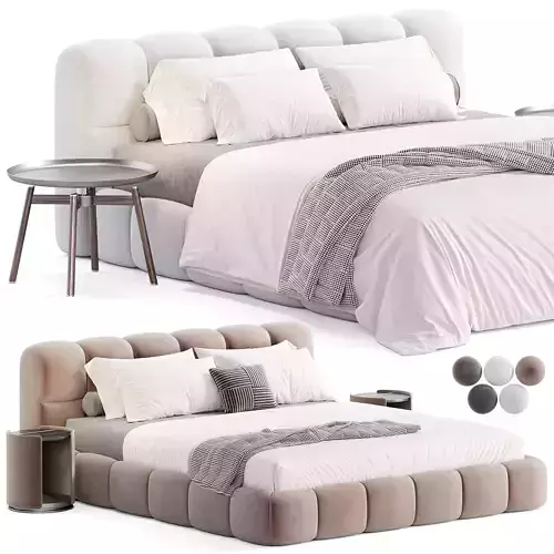 Hildon Boucle bed 3D model