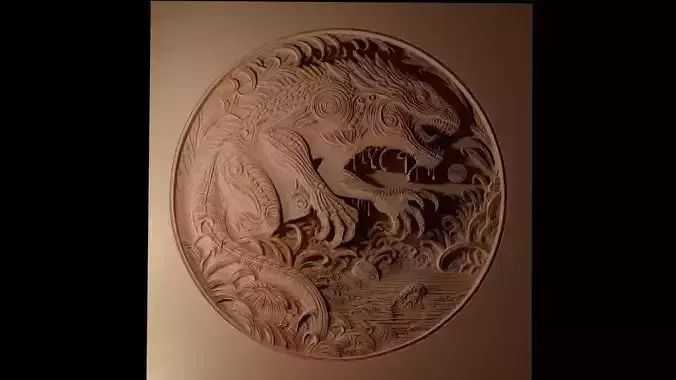 Honey Island Swamp Monster CNC 3d Print High Relief Sand Casting