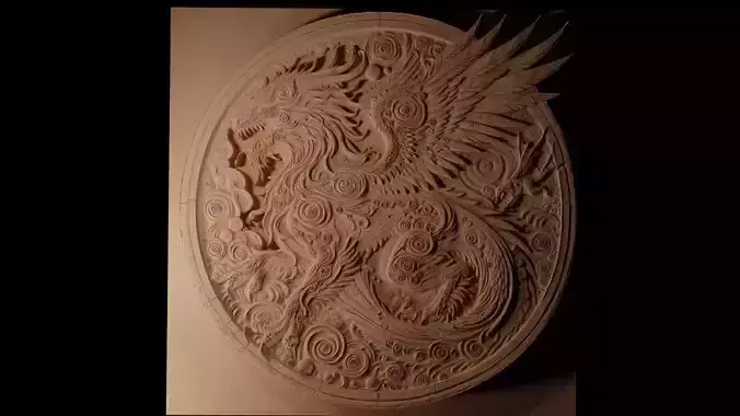 The Grafton Monster CNC 3d Print High Relief Sand Casting 3D print model