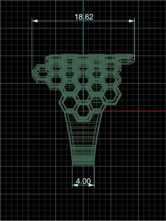 Golden ring based on honeycomb motifs 3D print model_6