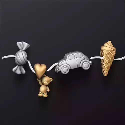 Beads For Bracelet 3D print model