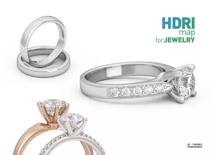 Soft HDRI Map Studio for Jewelry 3D Rendering