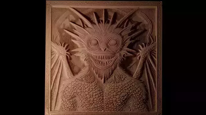 The Fouke Monster CNC 3d Print High Relief Sand Casting