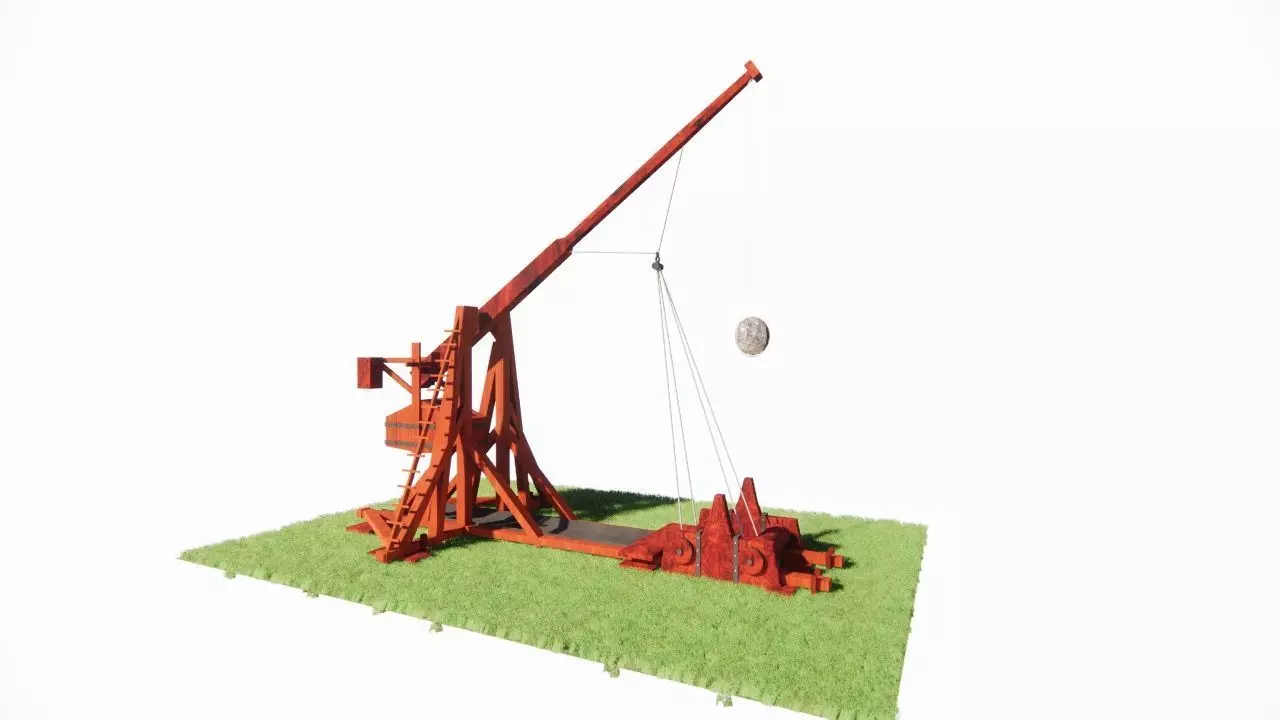 Medieval Catapult 3D model