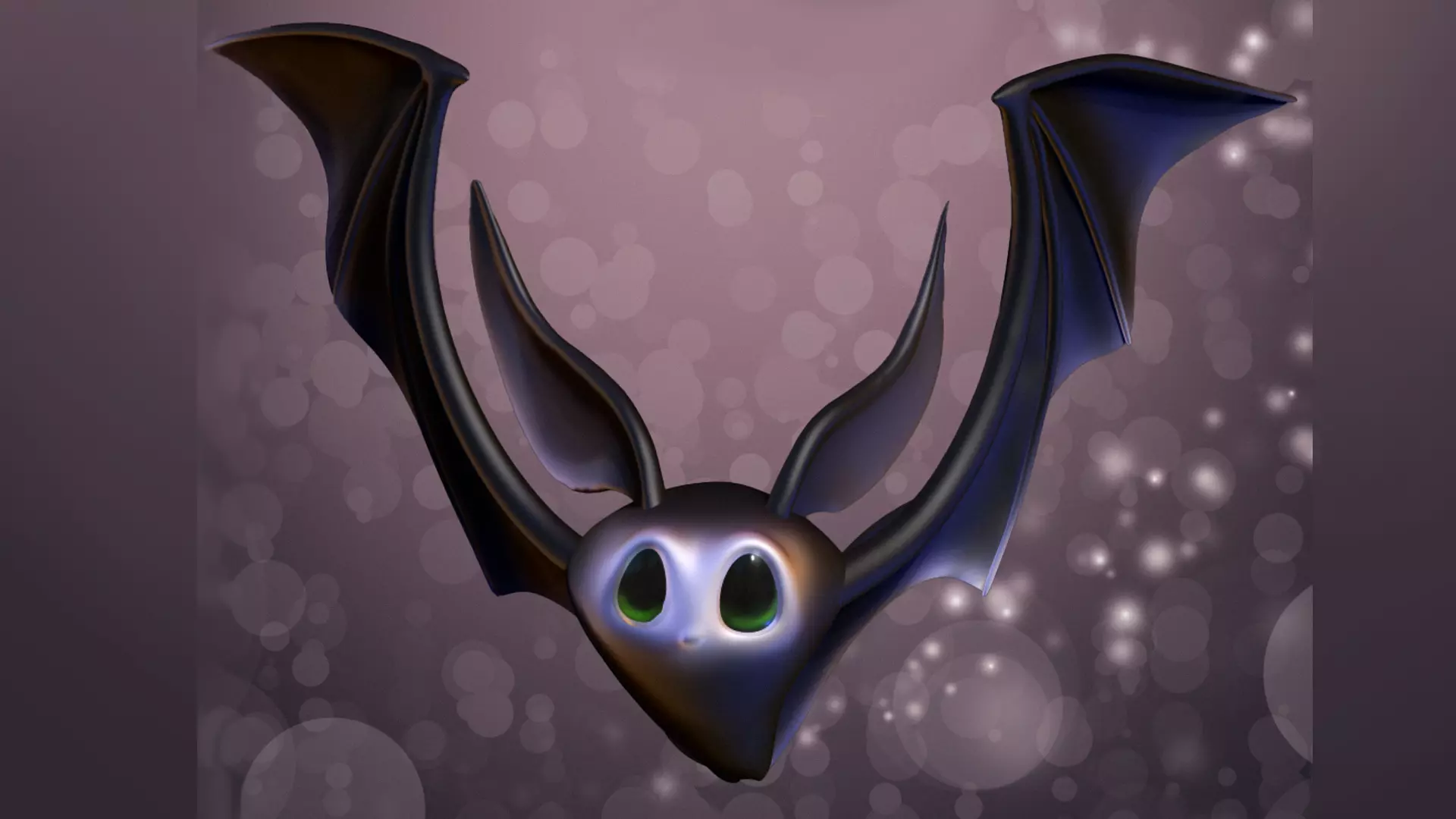 Cartoon Bat 3D print model