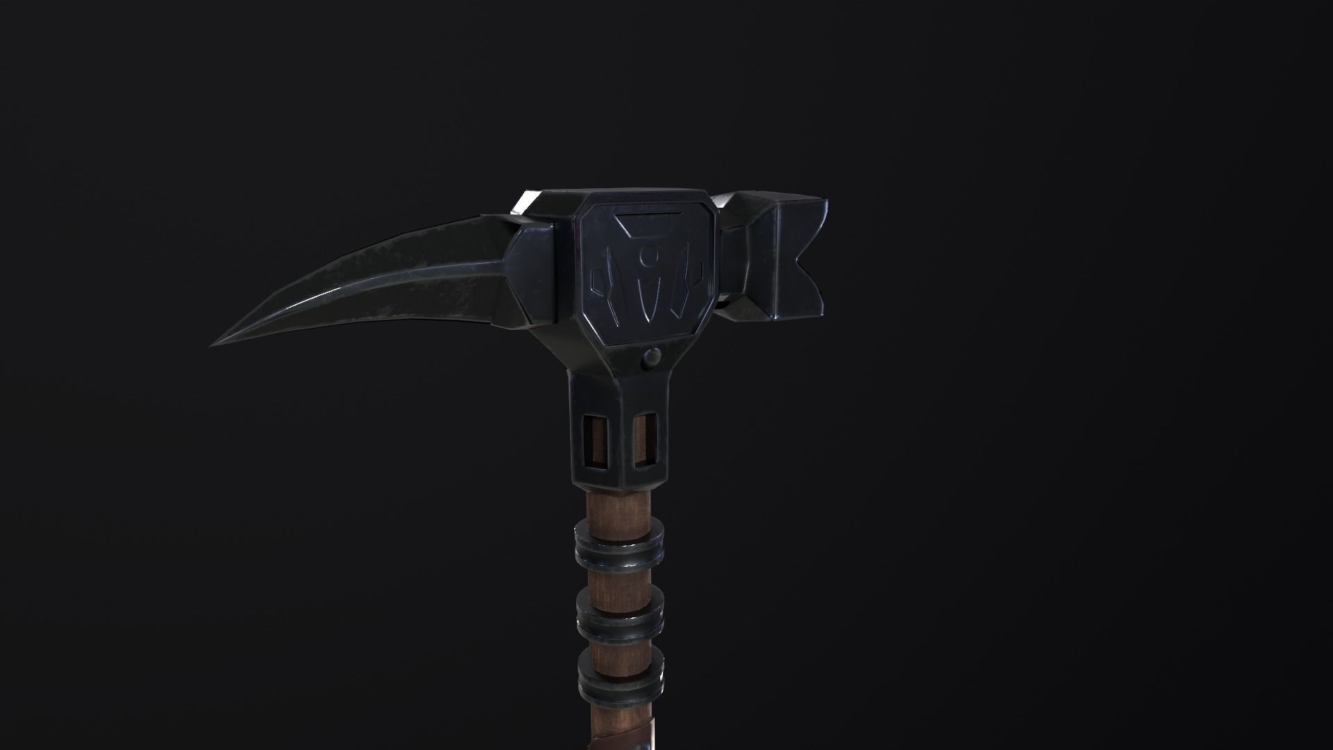 Medieval War Hammer PBR Low-poly 3D model_7