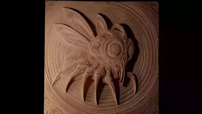 The Flatwoods Monster CNC 3d Print High Relief Sand Casting